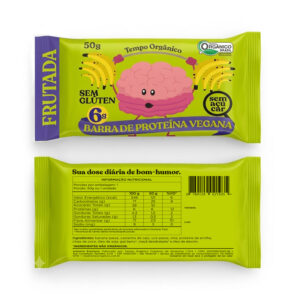 Barra de Proteína Vegana Orgânica Frutada